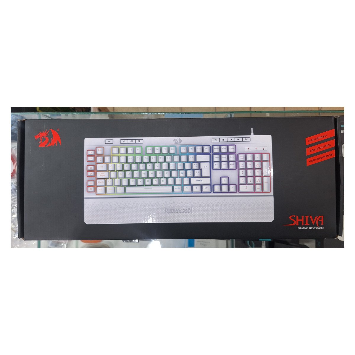 TECLADO REDRAGON SHIVA K512-RGB WHITE