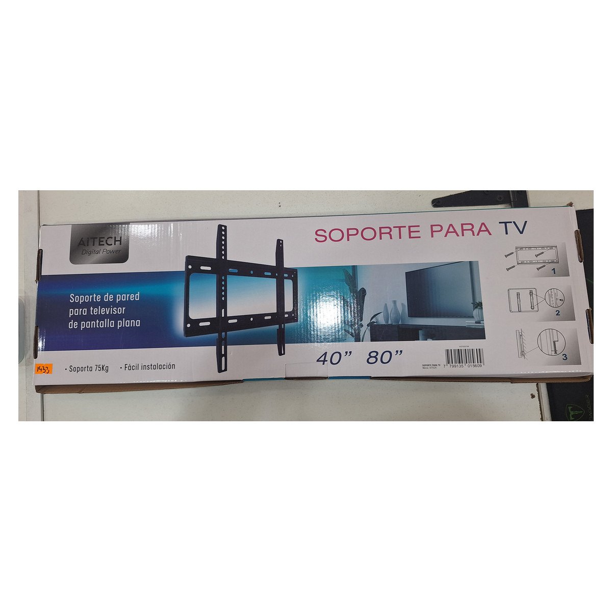 SOPORTE PARA TV AITECH 40-80" HASTA 75KG NEGRO
