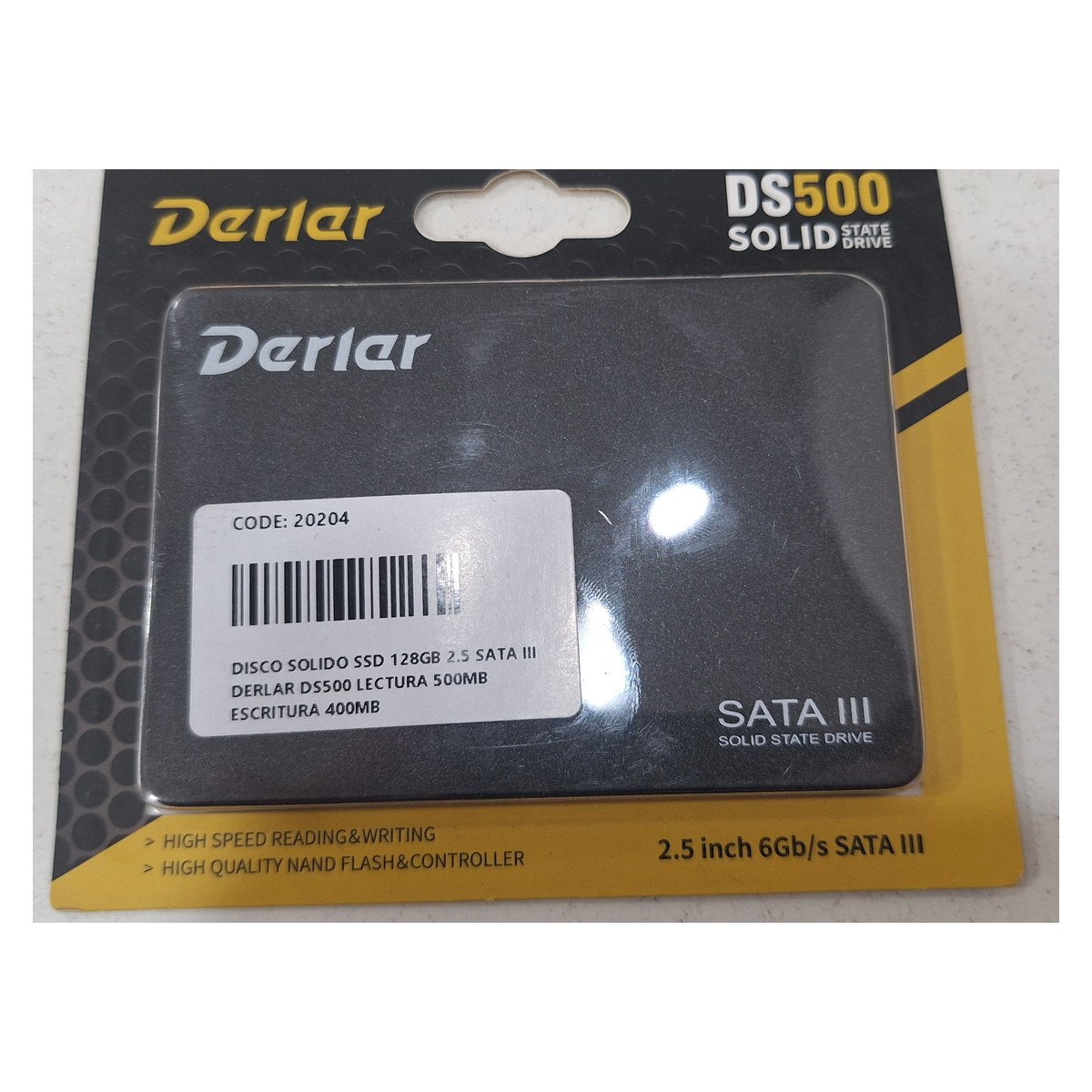 DISCO SOLIDO SSD 128GB 2.5 SATA III DERLAR CODE 20204