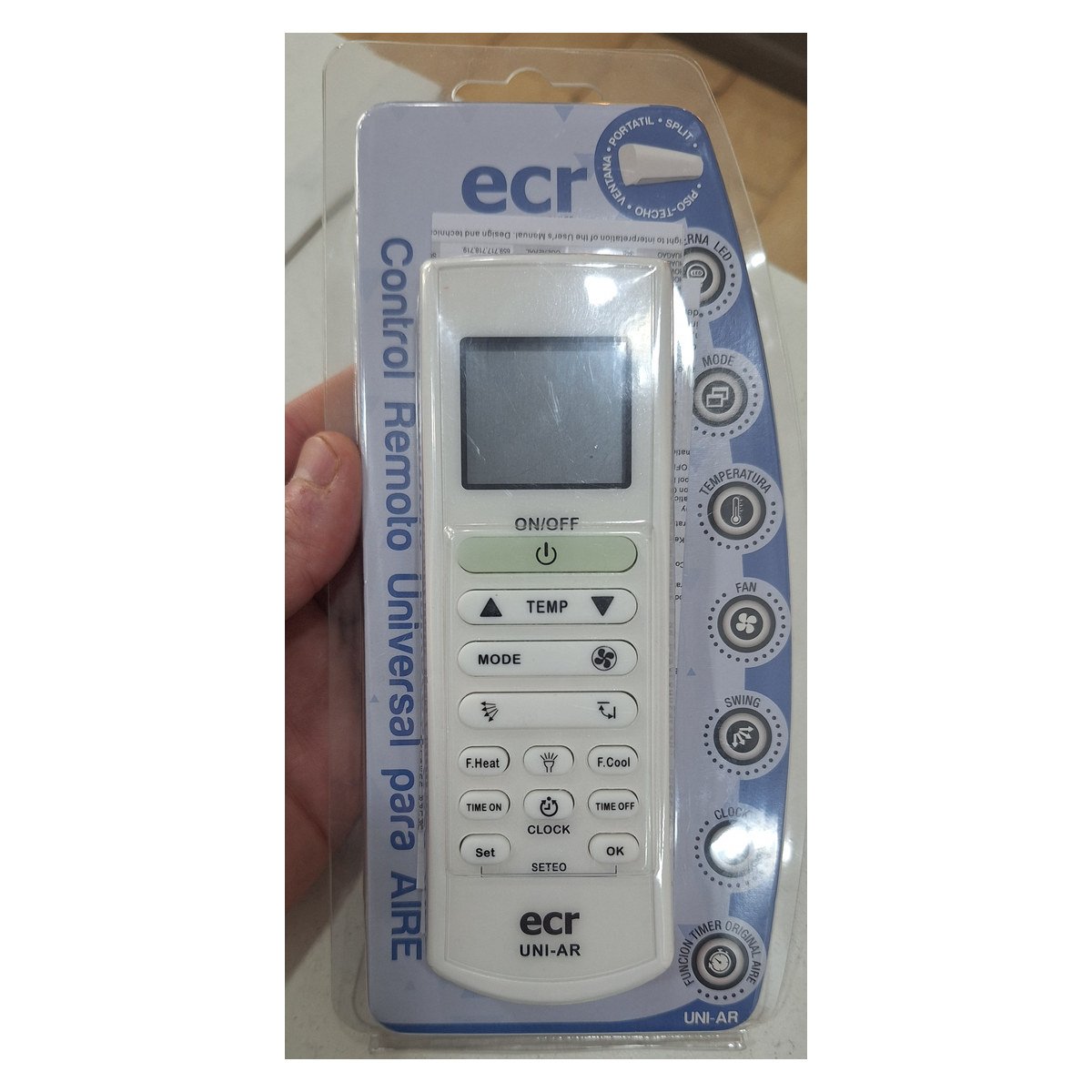 CONTROL REMOTO UNIVERSAL AIRE ACONDICIONADO ECR
